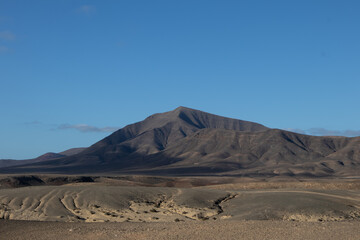 Hill and a volcanic desert, Lanzarote