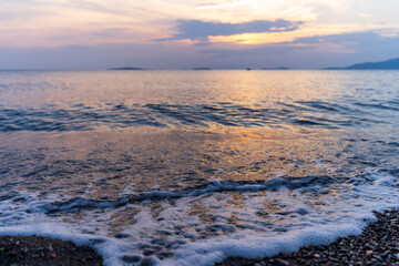 sunset on the beach