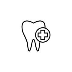 Dental care icon isolated on white background