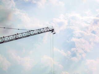 construction crane sky background