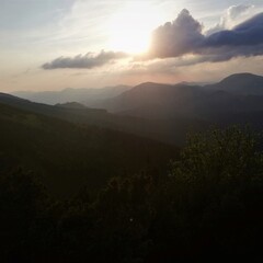 Sunset in the mountains