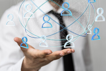 conference Digital Network and data concept 3d