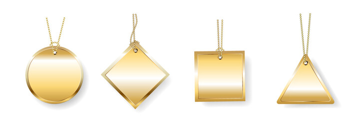 Promo sale labels collection gold design