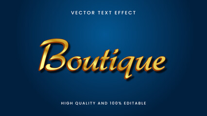 boutique 3d editable text effect font style