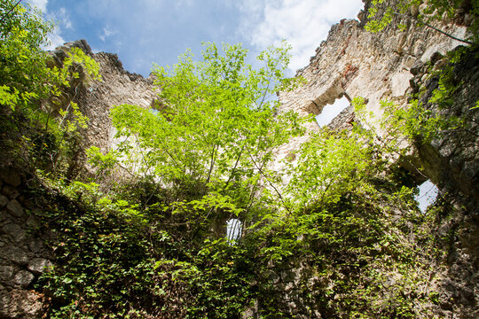 Ruins of ancient old town in Samobor