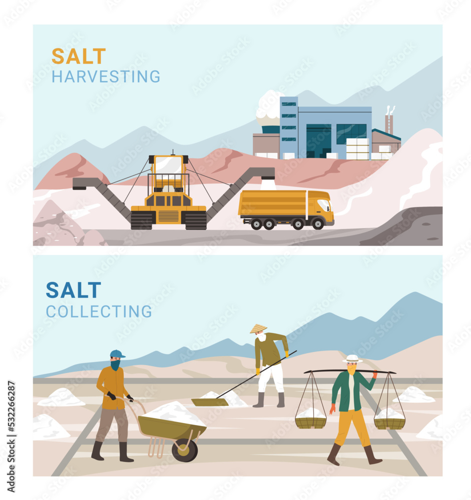 Wall mural Salt Production Banners