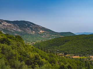 Fototapeta na wymiar Beautiful panorama view over Kefalonia island, Greece.