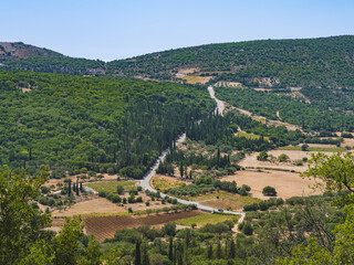 Naklejka premium Beautiful panorama view over Kefalonia island, Greece.