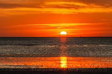 Fototapety  zachód słońca morze 