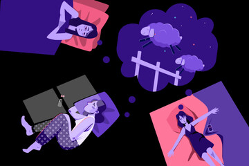 Sleep Disorder Collage Composition