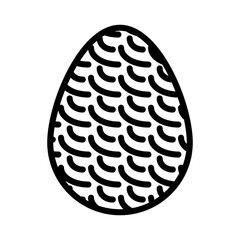 White and black Easter eggs. Vector illustration.