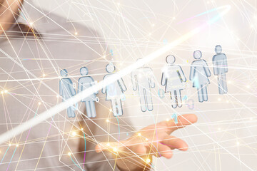 Business intelligence analyst dashboard on virtual