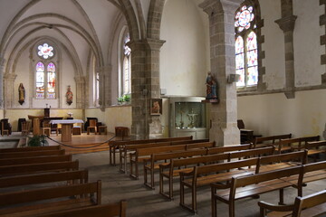 Fototapeta premium L'église Saint Thomas, surnommée église du port, village de Benodet, département du Finistère, Bretagne, France