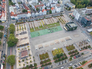 Großstadt Bielefeld Kesselbrink Draufsicht / Luftaufnahme Nordrhein-Westfalen Deutschland
