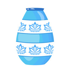 A ceramic pot flat illustration vector 