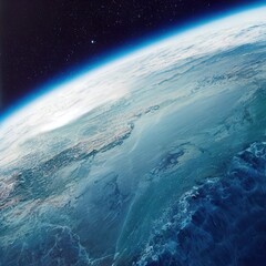 3D render of the planet earth from the space
