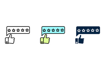 customer review concept line icon. Simple element illustration. customer review concept outline symbol design.