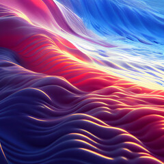 Obraz premium Abstract Pink and Purple Waves Illustration Wallpaper Design(AI-Generated)