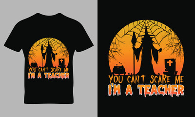 Happy Halloween quote typography retro t-shirt design template vector