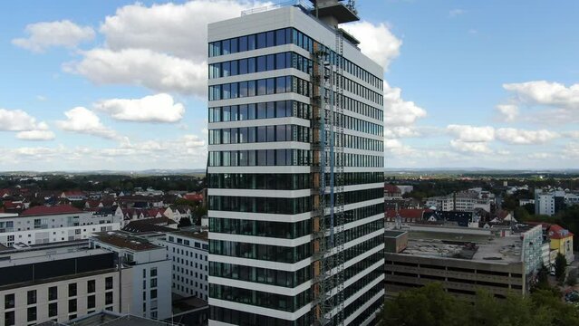 Gro&szlig;stadt Bielefeld Telekom Fernmelde Hochhaus H1 am Kesselbrink Luftaufnahme Nordrhein-Westfalen Deutschland