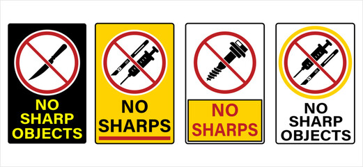 No Sharps Sign M_2209003