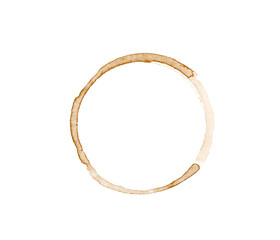 Coffee cup rings isolated on a white background