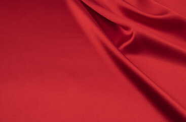 red satin or silk fabric as background