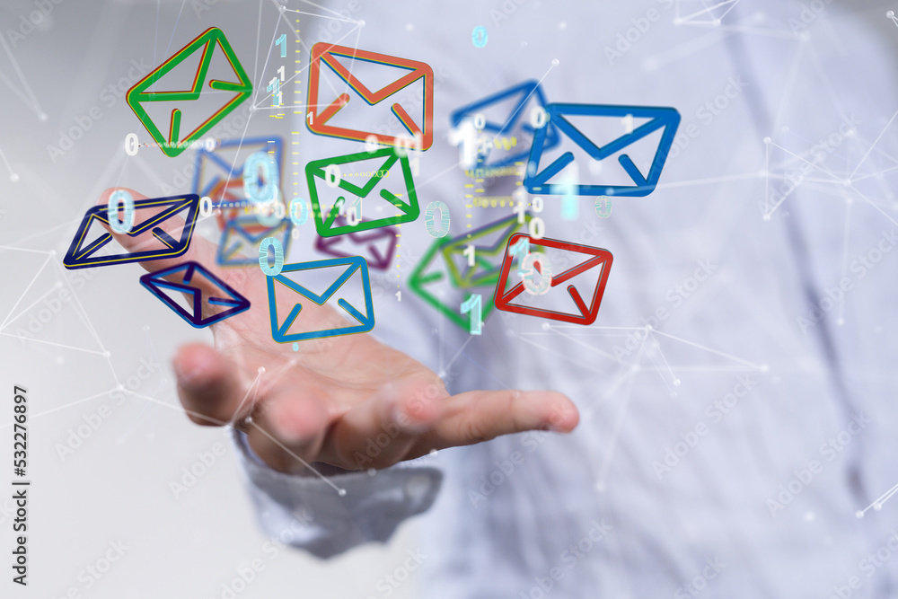 Aufkleber Mail Communication Connection message to mailing