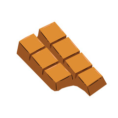 chocolate bar isolated on white background. vector illustration