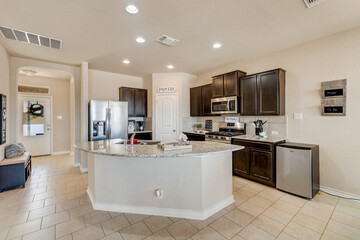 white kitchen with neutral accents