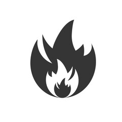 Fire sign. Fire flame icon isolated on white background