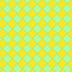 Checkered pattern with yellow and green colors for background.