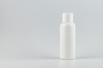 cosmetic flacon tube on white background. white unbranded cosmetic flacon mock up. branding...