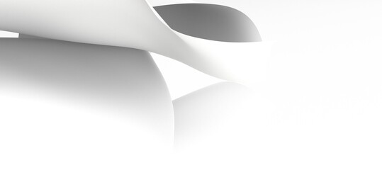 White abstract background, wavy elements
