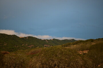 clouds over the mountains