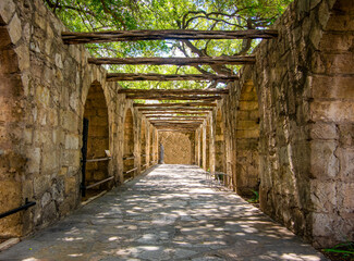 Walls of the Alamo in San Antonio Texas