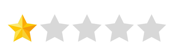 Obraz premium One stars rating button