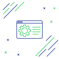 Line Browser setting icon isolated on white background. Adjusting, service, maintenance, repair, fixing. Colorful outline concept. Vector