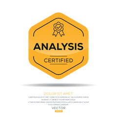 Creative (Analysis) Certified badge, vector illustration.