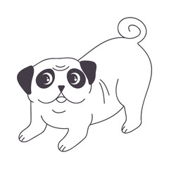 Dog squatting icon