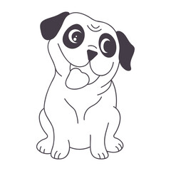 Fototapeta premium Dog waiting icon