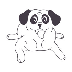 Dog panting icon