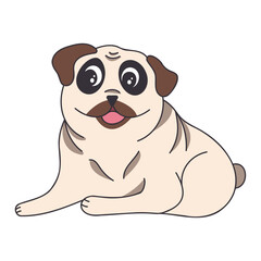 Dog listening intently icon