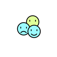 Emoticons Community concept line icon. Simple element illustration. Emoticons concept outline symbol design.