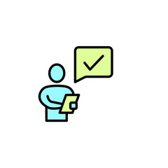 customer survey concept line icon. Simple element illustration. customer survey concept outline symbol design.