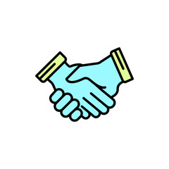 Handshake concept line icon. Simple element illustration. Handshake concept outline symbol design.