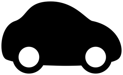 Isolated icon of a cartoon car. Concept of mobility and automotive industry. 