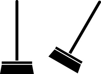 Broom icon vector, illustration logo template in trendy style. Broom cleaning Simple vector modern icon