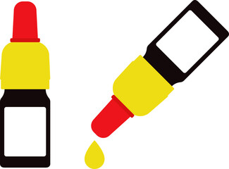 Dropper bottle icon isolated on white background.