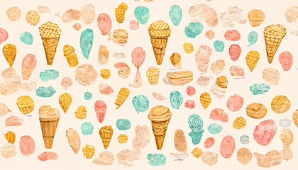Ice cream cone pattern